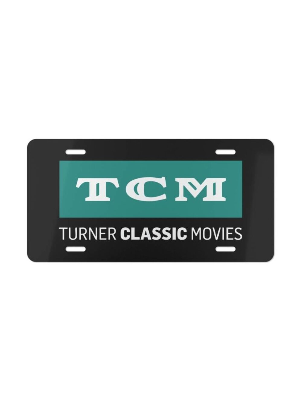 Turner Classic Movies Logo Vanity License Plate Retro Film TV Fan Car Tag USA